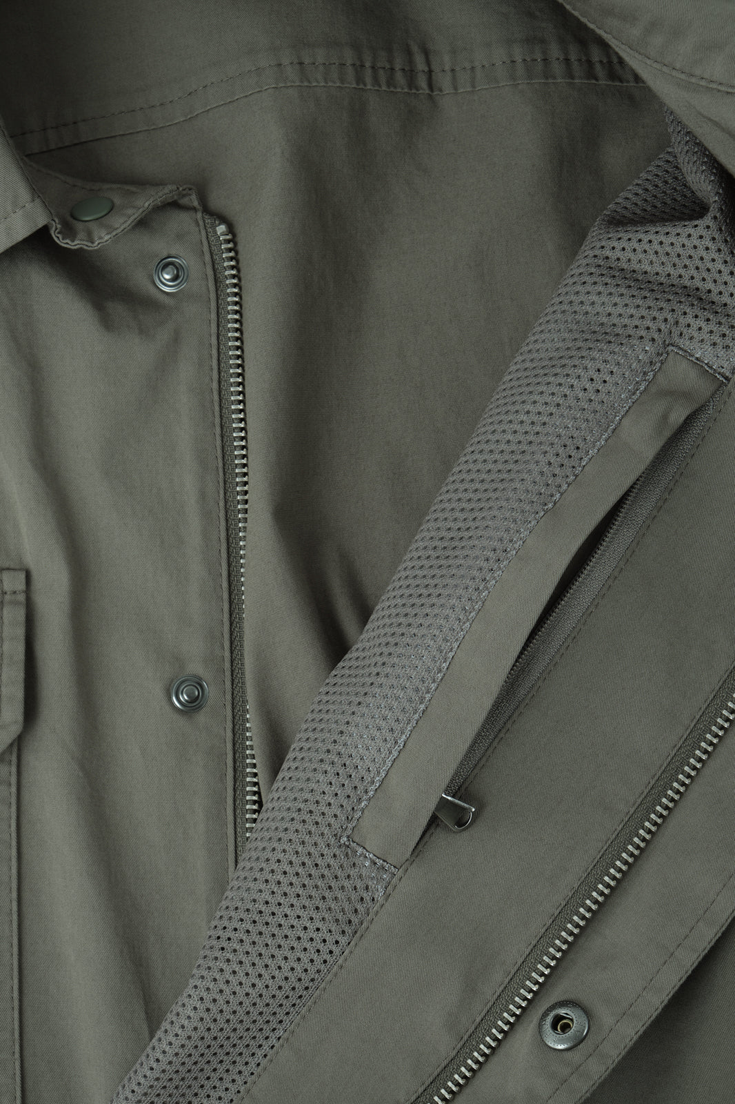 On cotton shirt - Khaki