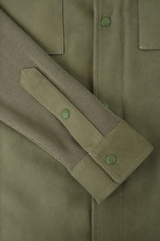 On shirt - Bi-material - Dark celadon