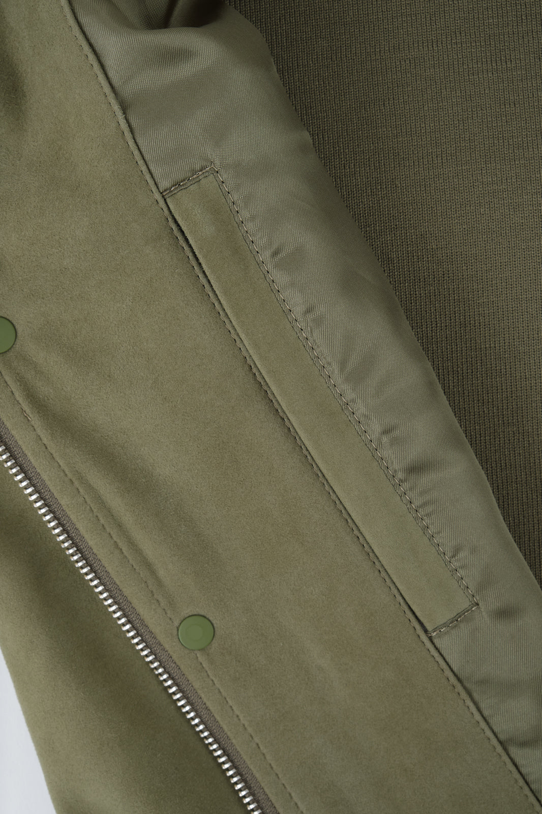 On shirt - Bi-material - Dark celadon