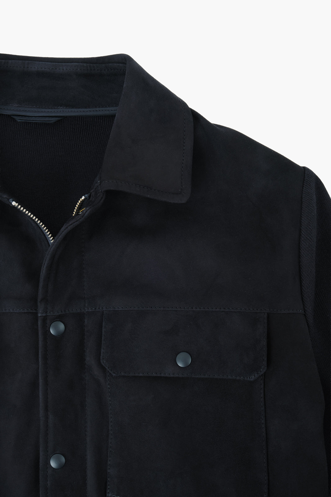 On shirt - Bi-material - Navy