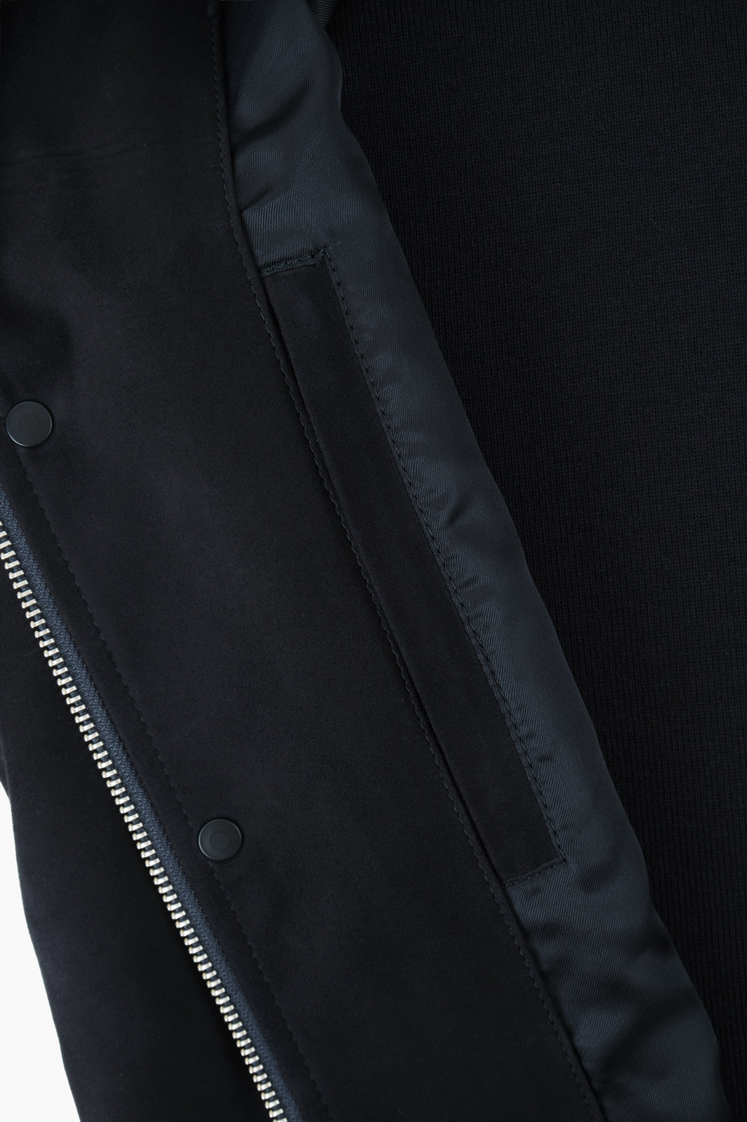 On shirt - Bi-material - Navy