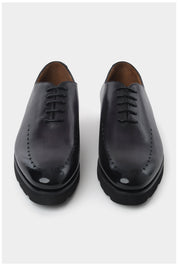 Lace-up shoes with eyelets - Grey