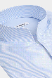 Fine striped Indian collar shirt