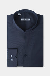 Comfort shirt with Indian collar - Navy