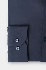 Comfort shirt with Indian collar - Navy