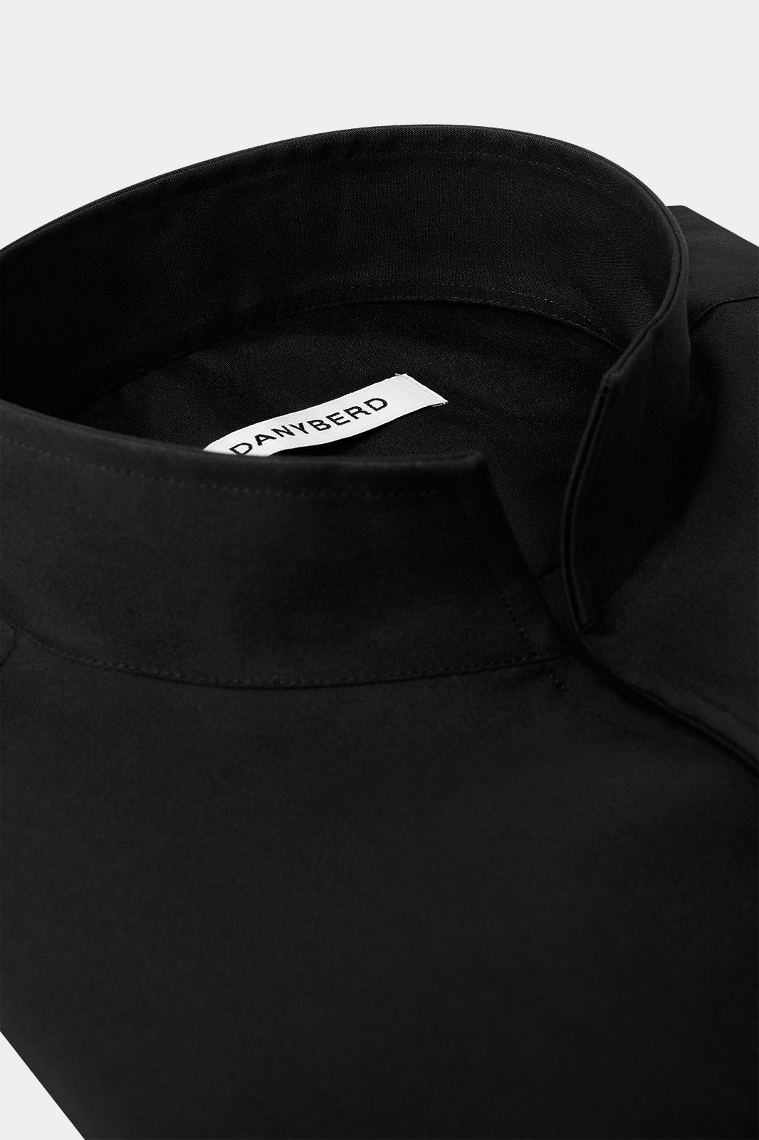 Comfort shirt with Indian collar - Black