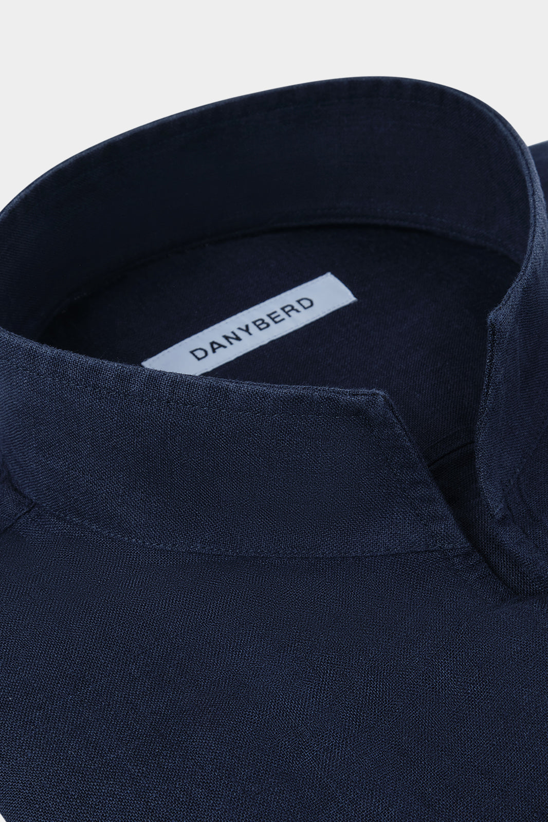 Linen shirt with Indian collar - Navy