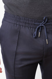 Flannel Jogging Pants - Navy