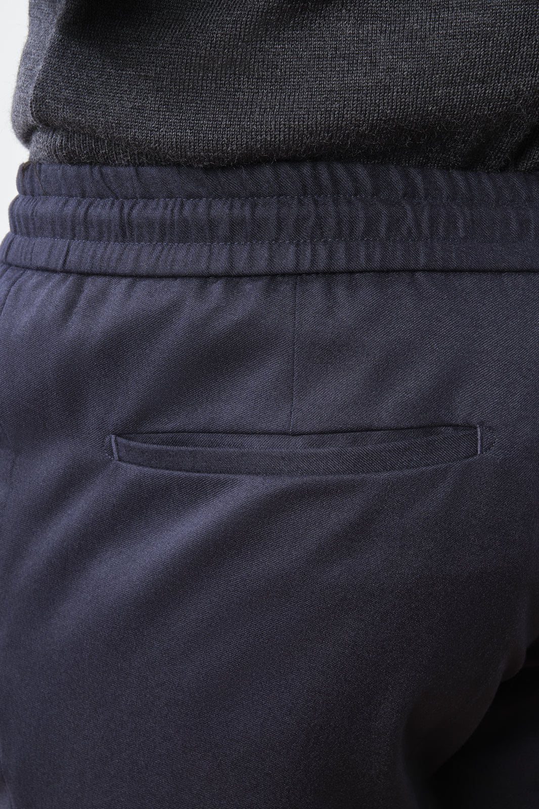 Flannel Jogging Pants - Navy