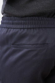 Flannel Jogging Pants - Navy