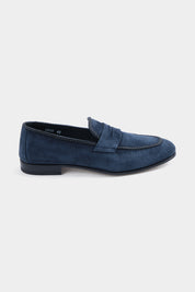 Mocassins en daim - Marine
