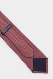 100% Silk Tie - Textured Carmine Red