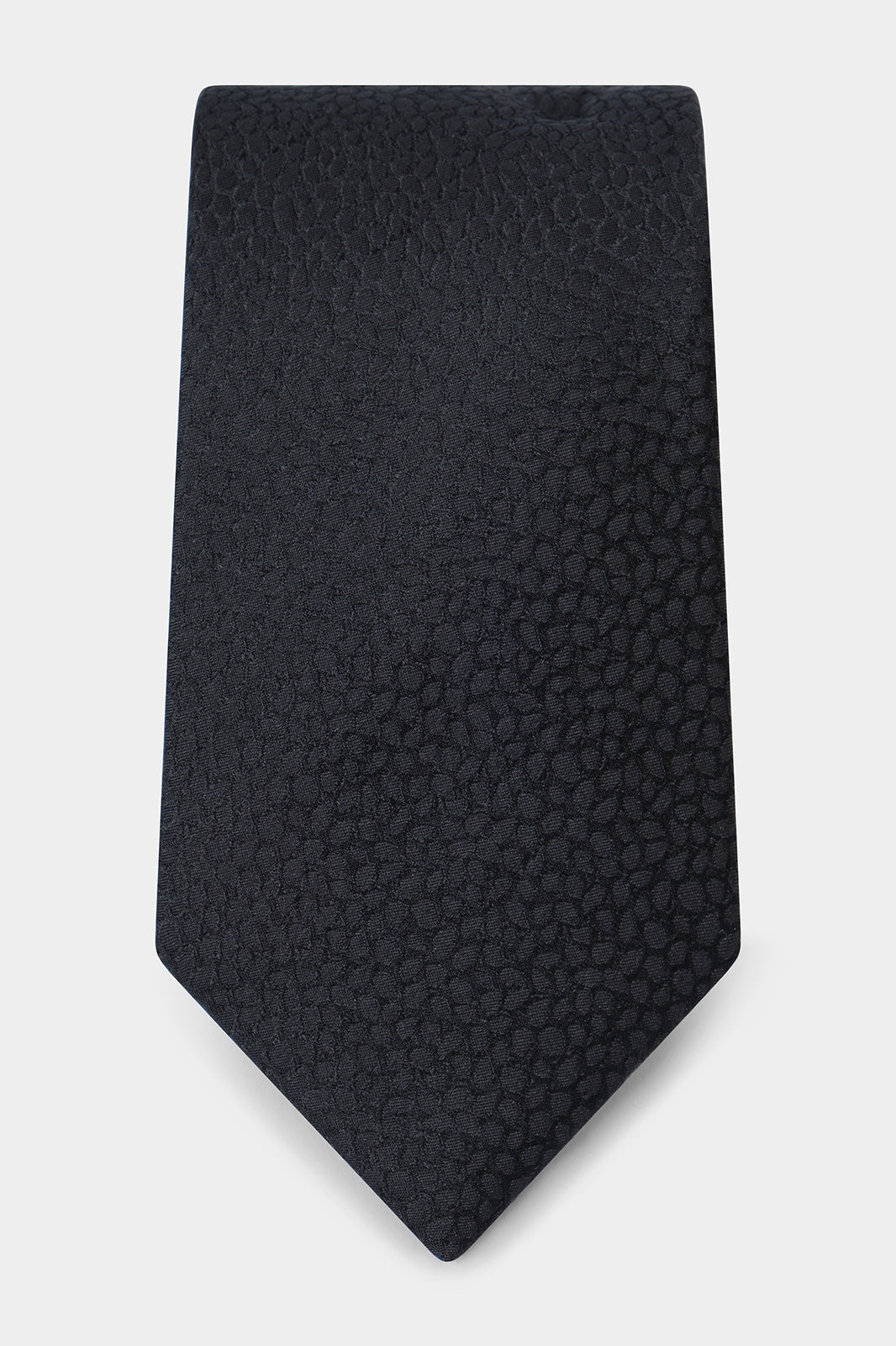 100% silk tie - Black embossed