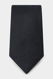 100% silk tie - Black embossed