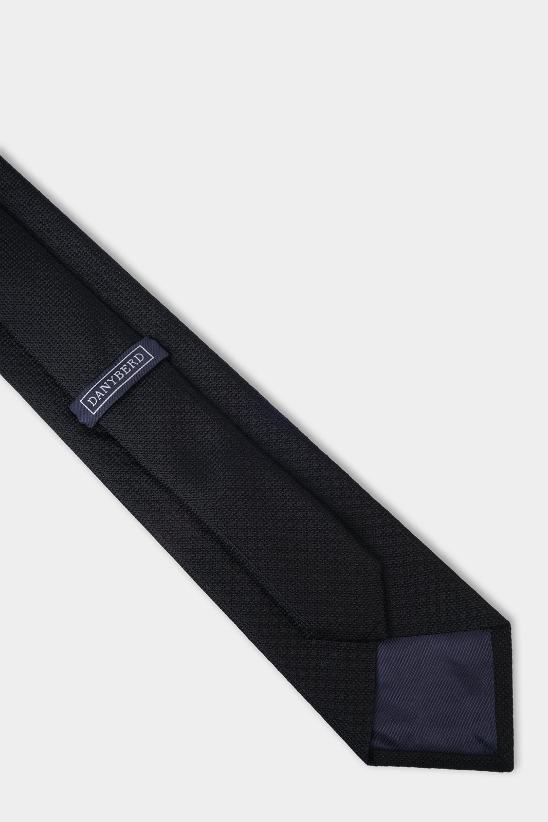 100% Silk Tie - Black Embossed