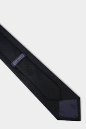100% Silk Tie - Black Embossed