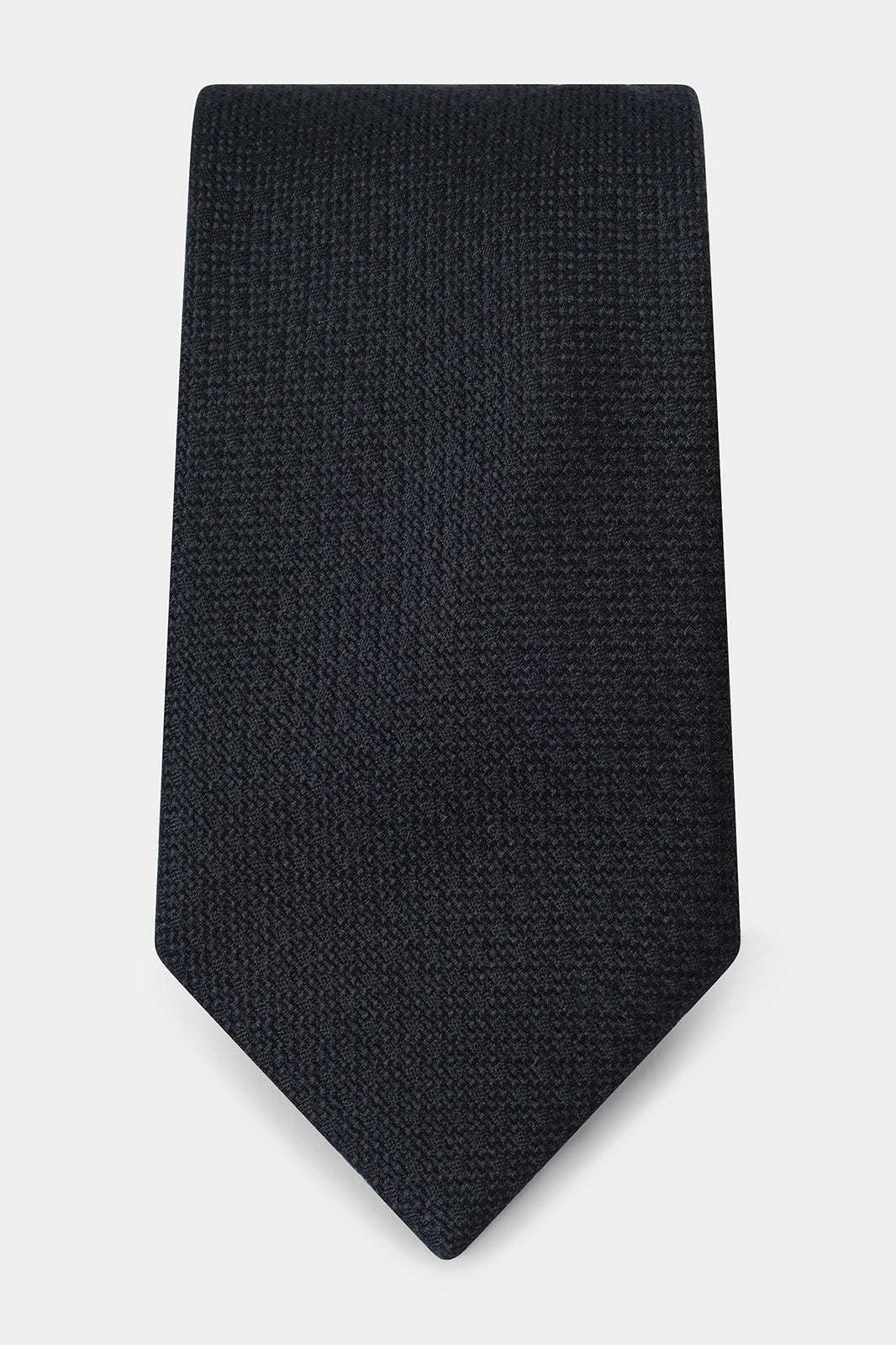 100% Silk Tie - Black Embossed