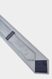 100% silk tie - Grey with pearl pattern