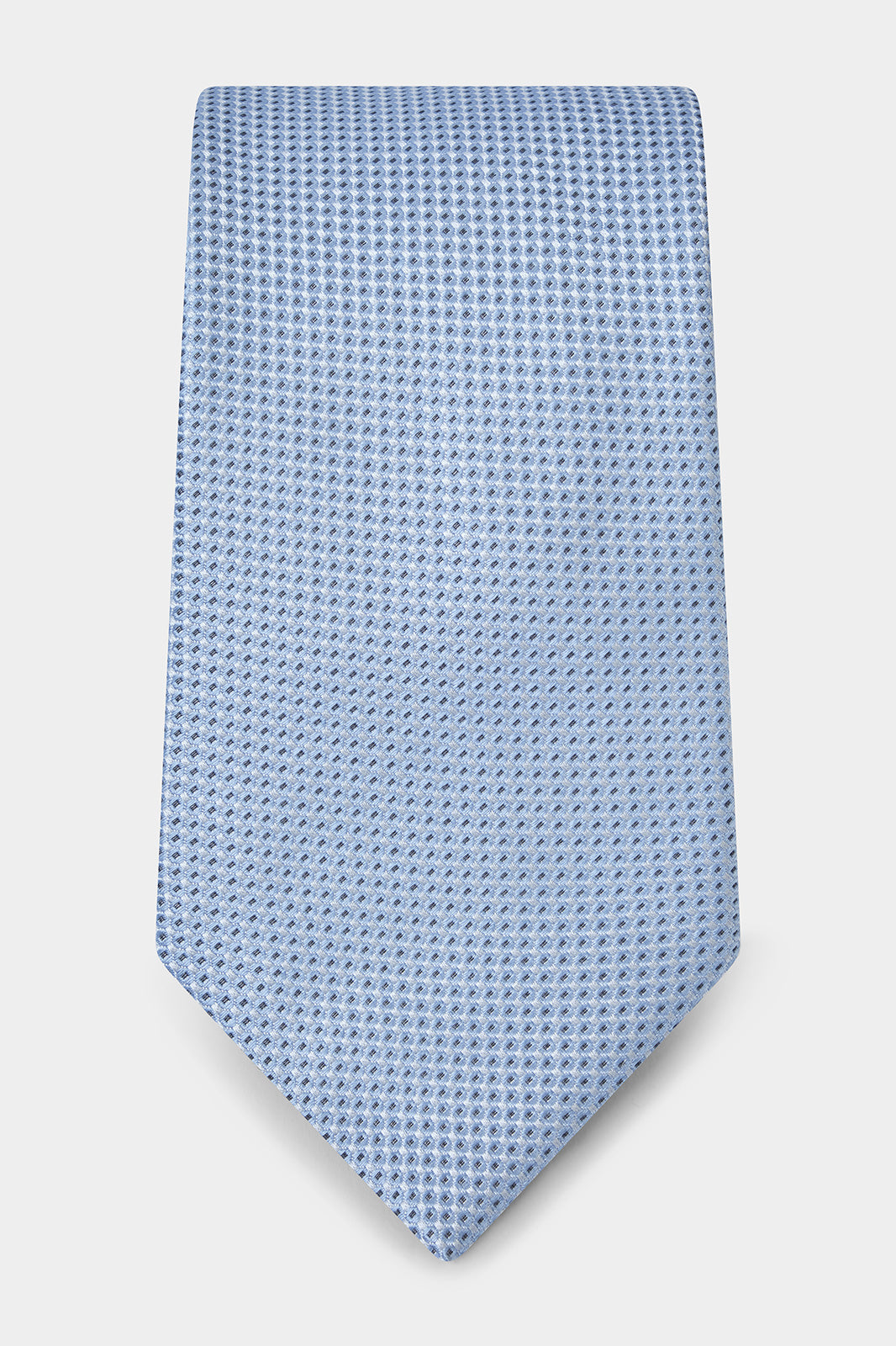 100% silk tie - Sky blue with pearl pattern
