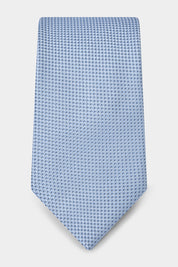 100% silk tie - Sky blue with pearl pattern