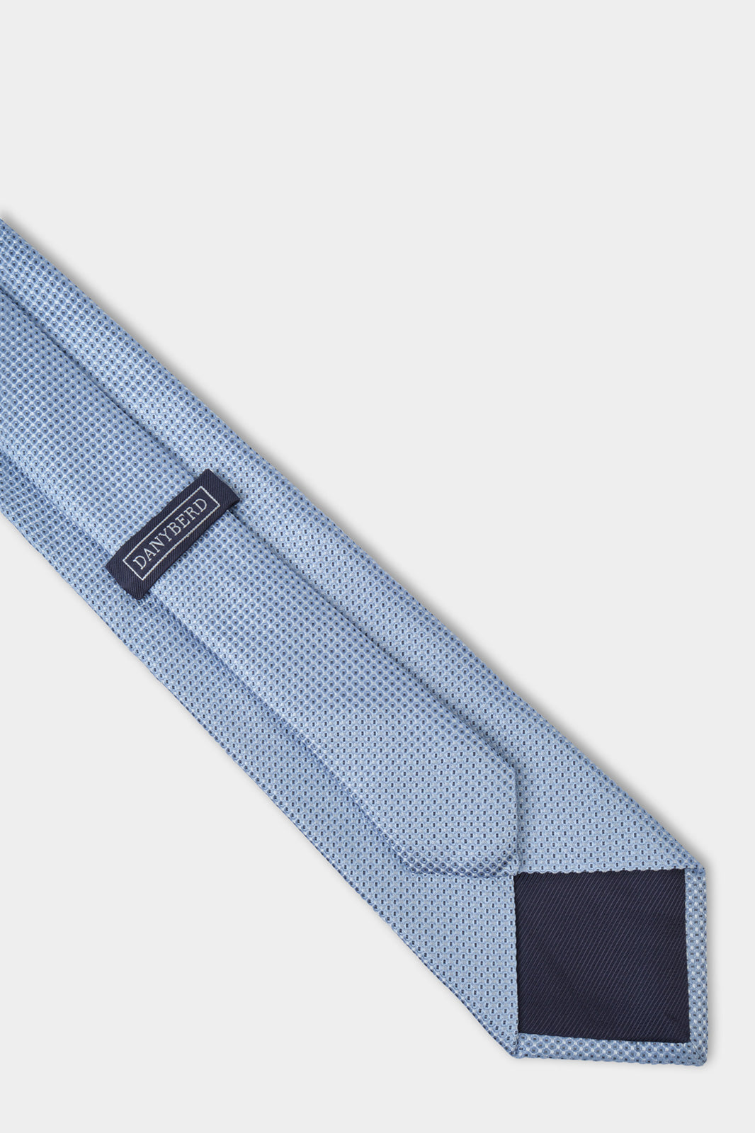 100% silk tie - Sky blue with pearl pattern