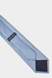 100% silk tie - Sky blue with pearl pattern