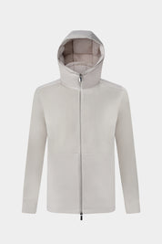 Technical Hooded Zip-Up Vest - Greige