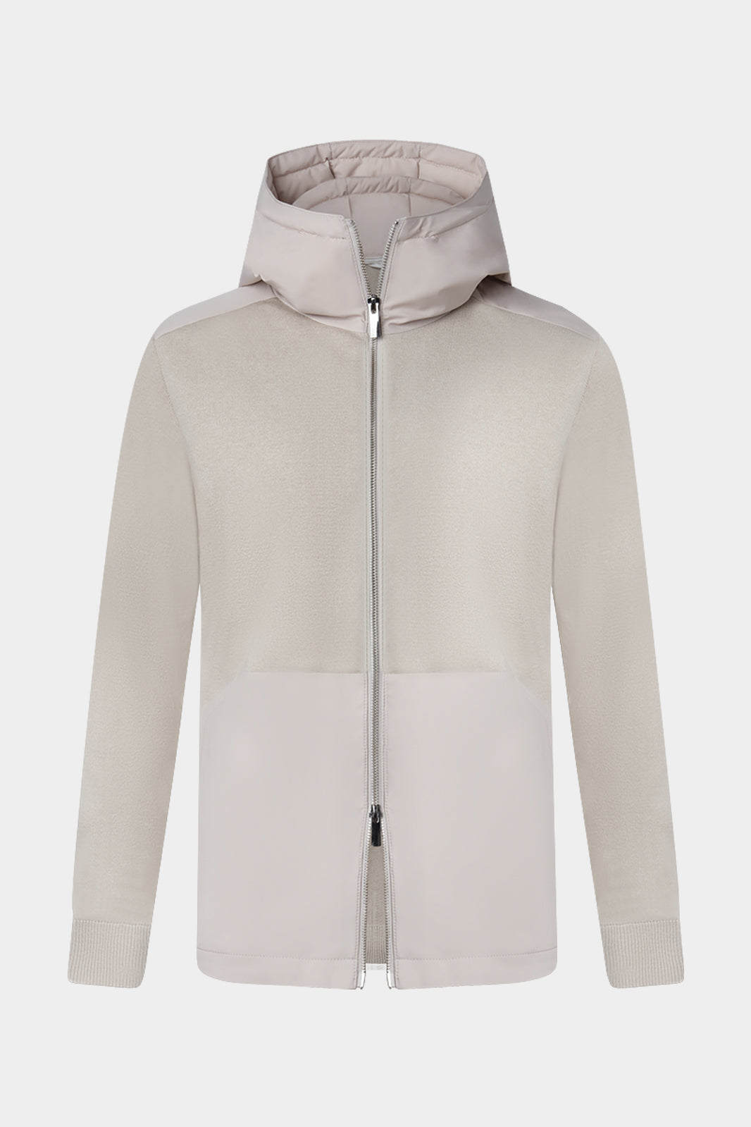 Gilet double zip homme avec capuche non amovible en bi-matiere