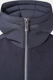 Technical Hooded Zip-Up Vest - Navy