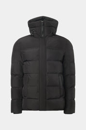 High-neck, zipped down jacket - Black