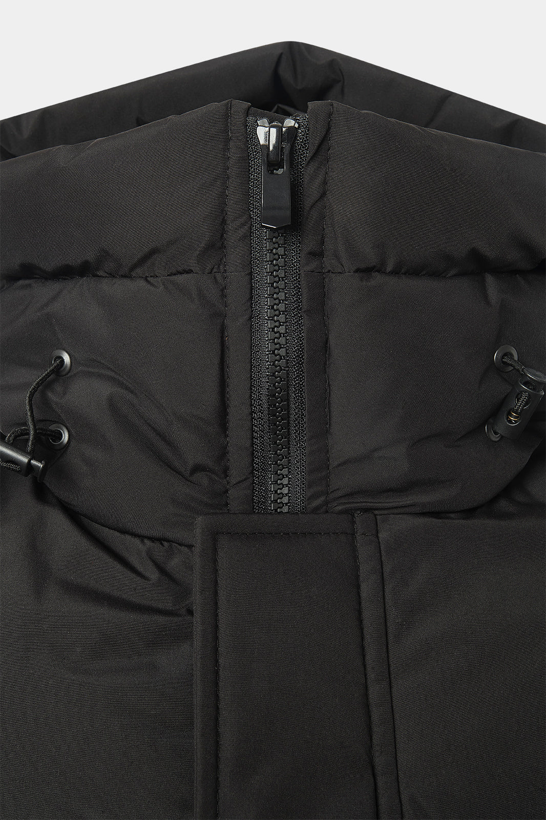 High-neck, zipped down jacket - Black