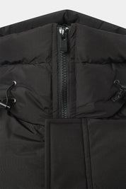 High-neck, zipped down jacket - Black