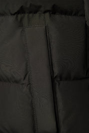 High-neck, zipped down jacket - Black