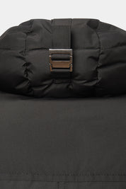 High-neck, zipped down jacket - Black