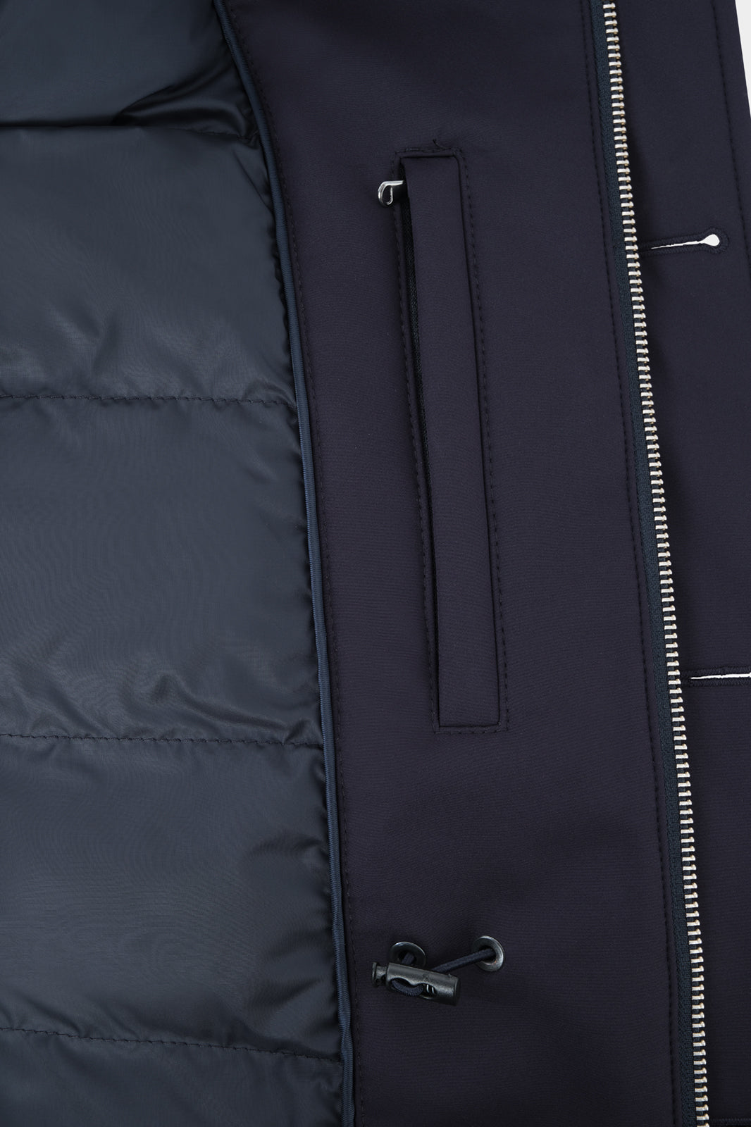 Thick Saharan parka with removable hood - Navy