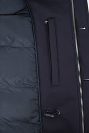 Thick Saharan parka with removable hood - Navy