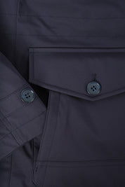 Thick Saharan parka with removable hood - Navy