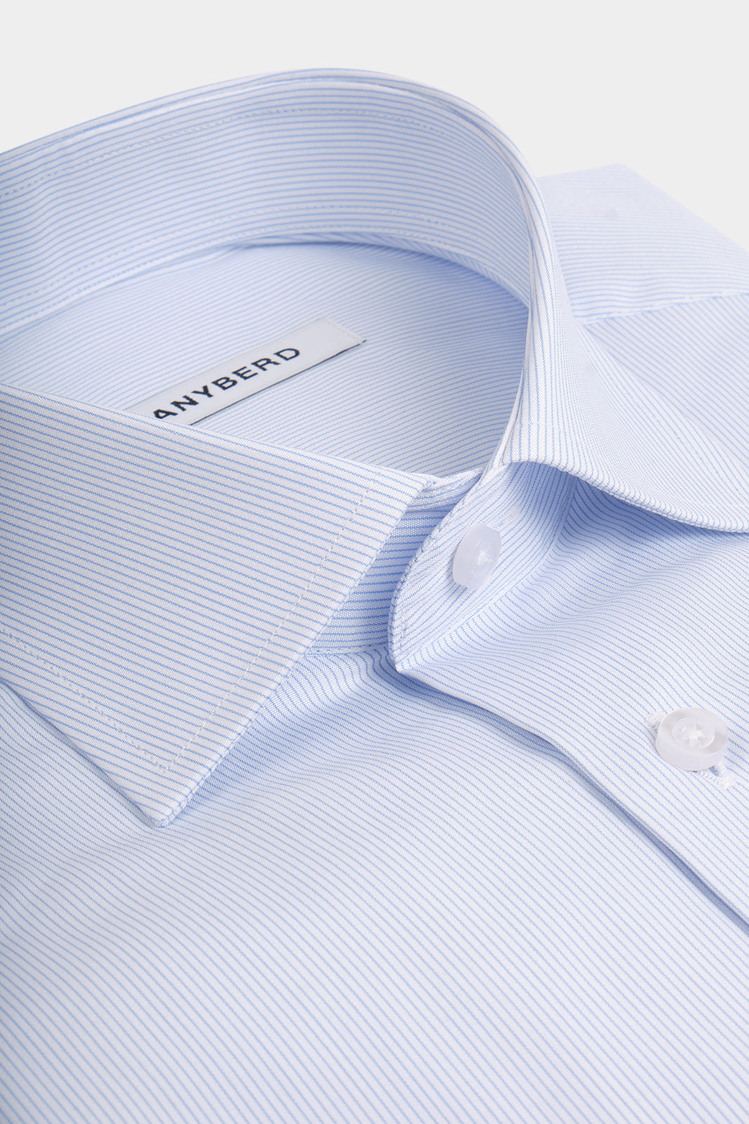 Fine striped shirt - Sky blue and white