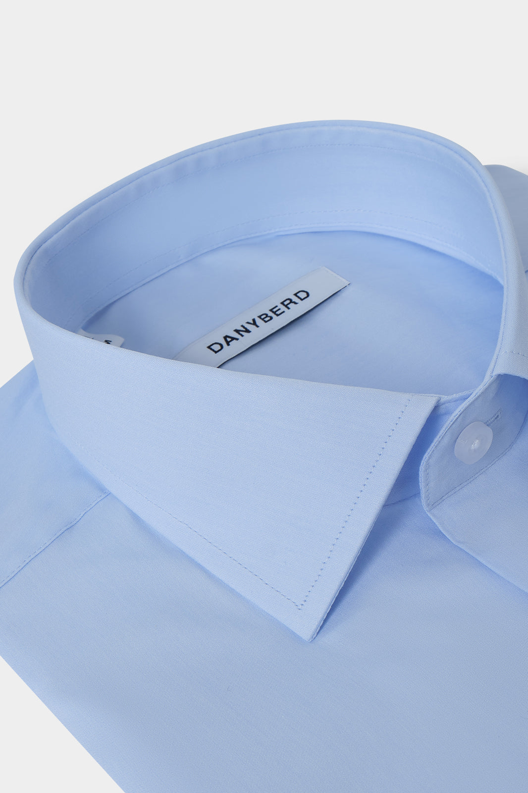 Large plunging collar shirt - Sky blue