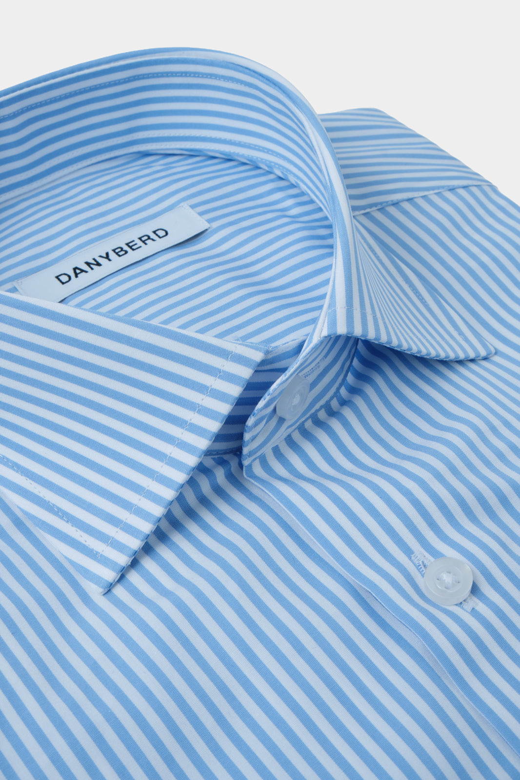 Chemise col français - Bleu à rayures