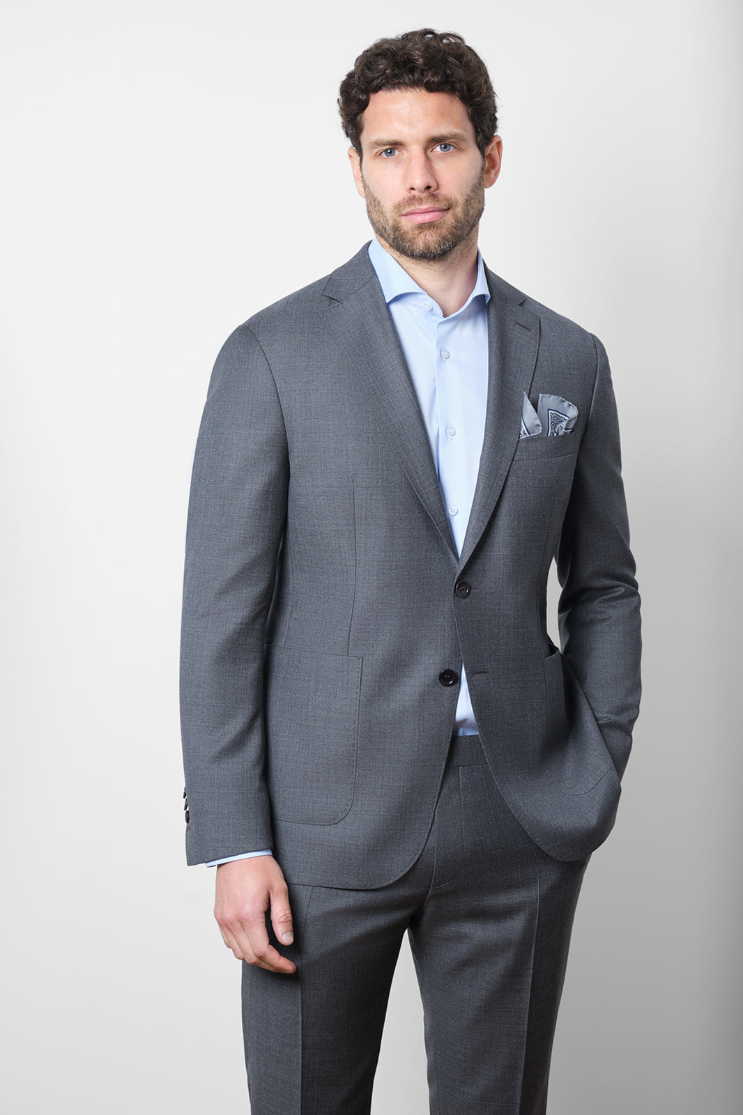 Patch pocket suit - Grey
