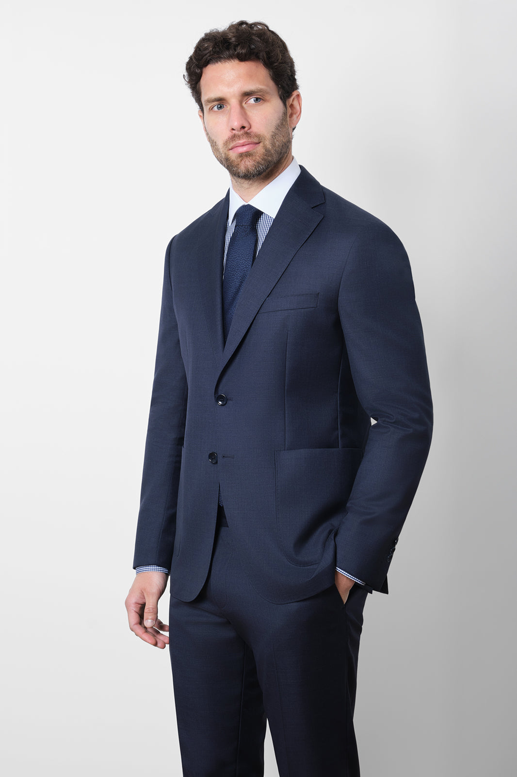 Patch pocket suit - Luminous blue