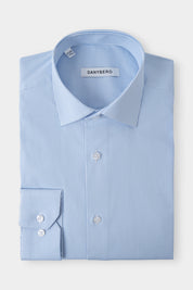 Chemise col français à rayures  Confort couleur blanche et bleu