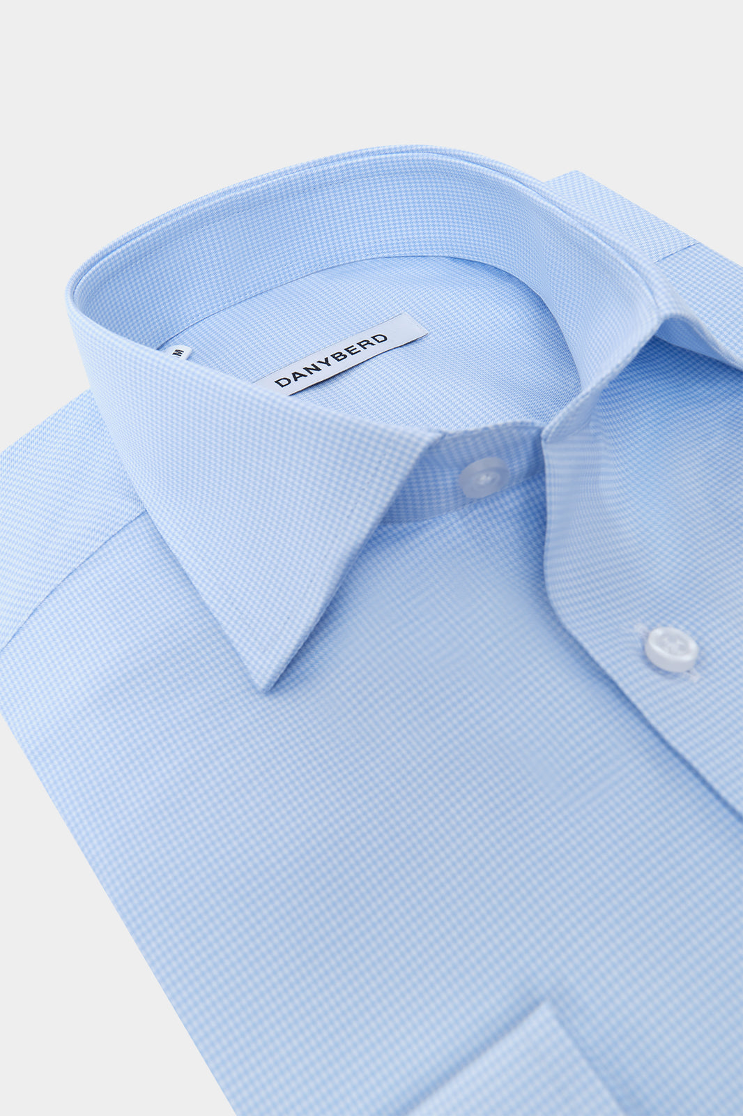 Mini check shirt - Sky blue