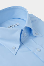 Large button-down collar shirt - Blue
