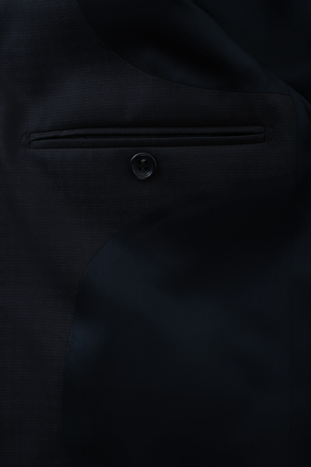 Arrow Lapel Suit - Textured Navy Blue