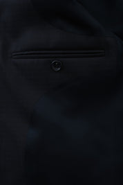 Arrow Lapel Suit - Textured Navy Blue