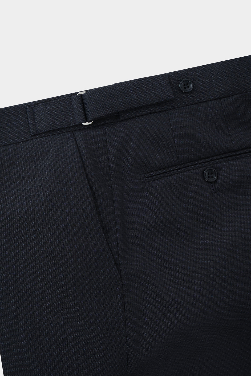Arrow Lapel Suit - Textured Navy Blue