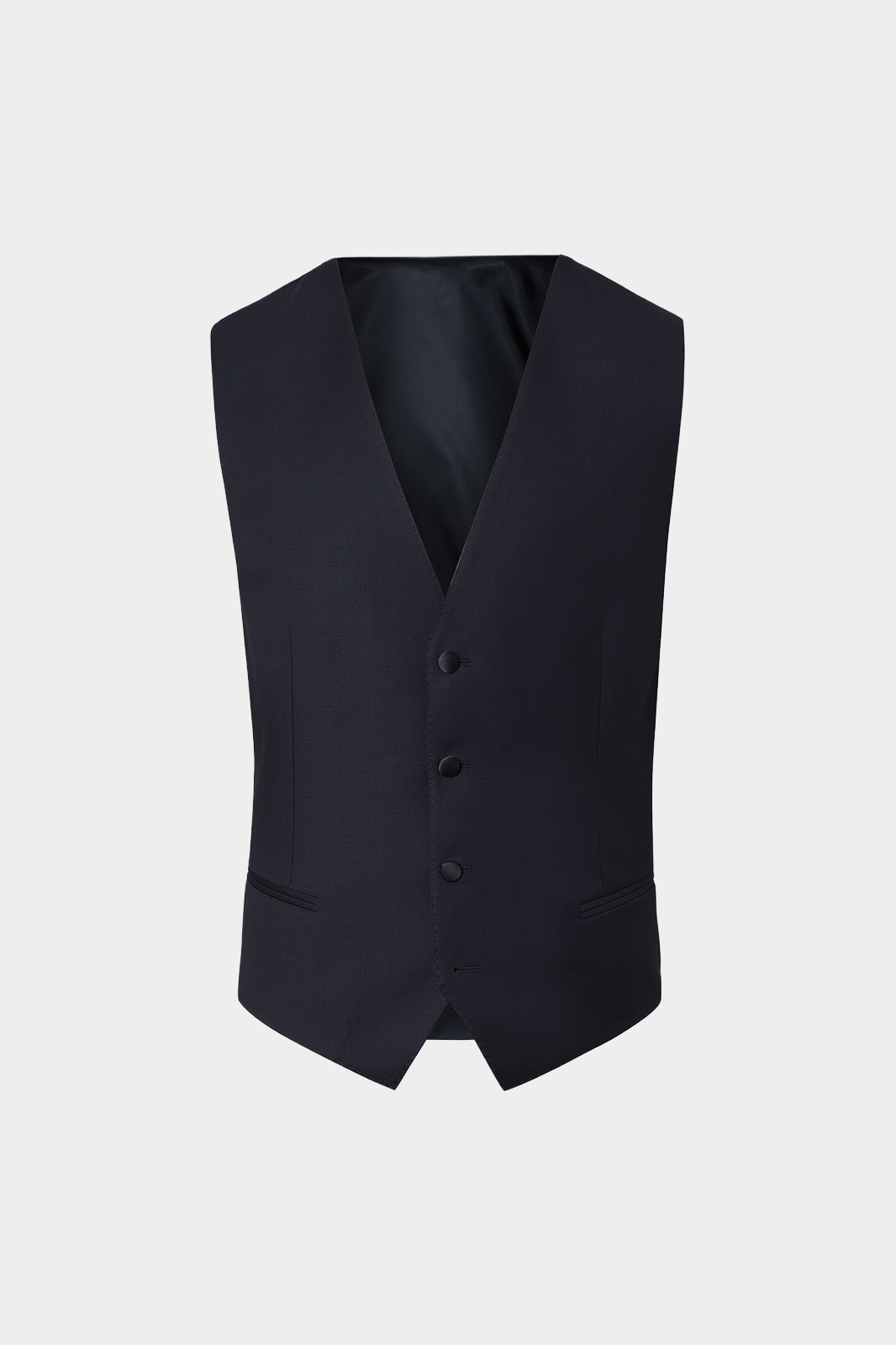 3-Piece Arrow Lapel Tuxedo with Drawstring Pants - Black