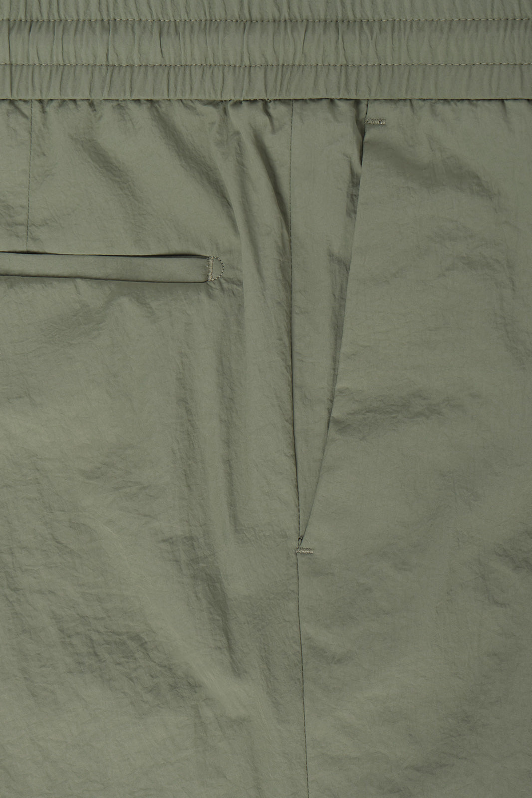 Jog Crush Crinkle Nylon Pants - Khaki